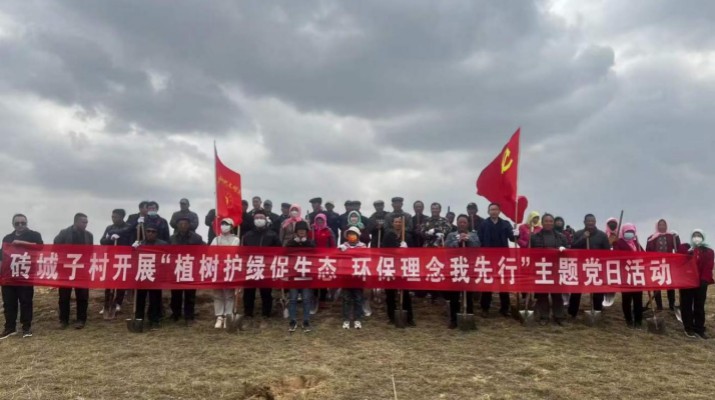爭當綠色使者、生態先鋒 ——集團駐村工作隊組織幫扶村開展義務植樹主題黨日活動